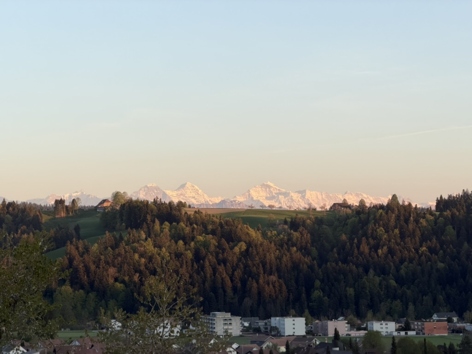 Alpensicht vom Emmental aus